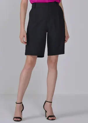 Principessa - Bermuda de Alfaiataria Preta Lucy - PRINCIPESSA