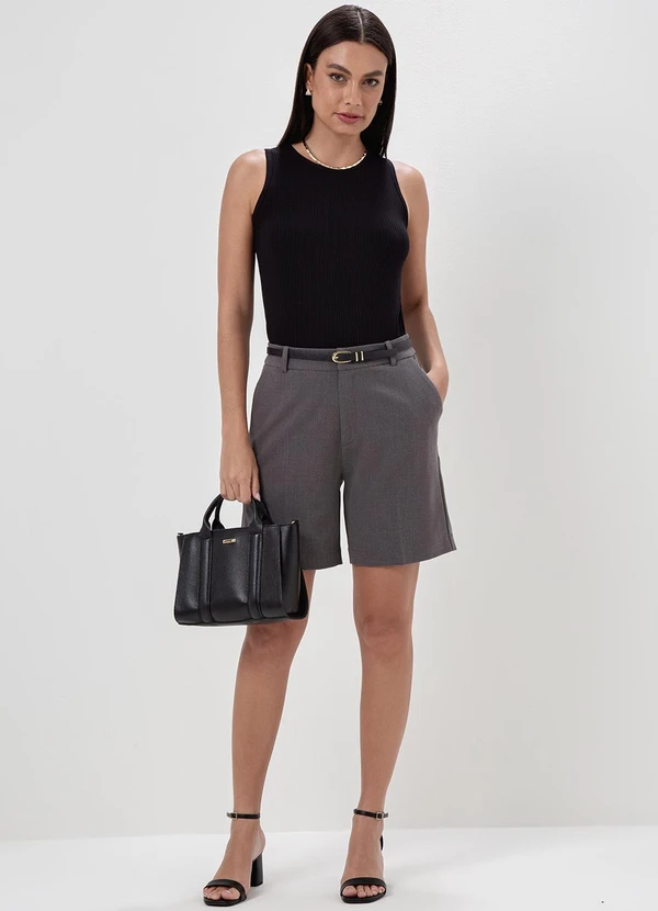 Principessa - Bermuda de Alfaiataria Ramona Cinza 3