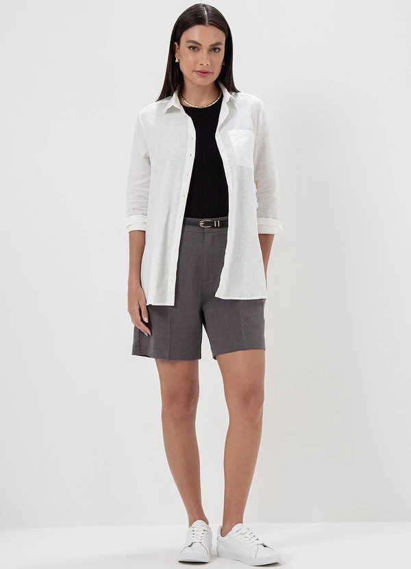 Principessa - Bermuda de Alfaiataria Ramona Cinza 5