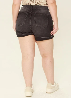 Outlet - Bermuda Fashion Mais Gata Preto - OUTLET