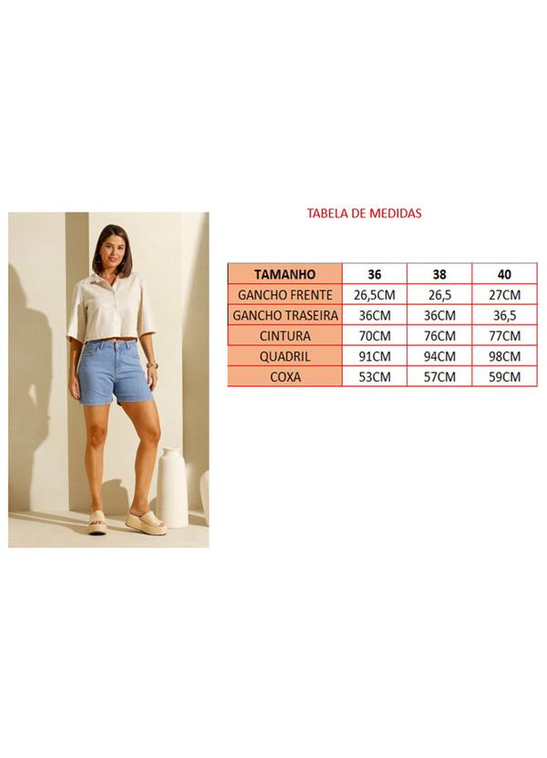 Rafree - Bermuda Fem Meia Coxa Inédito Azul Claro 4