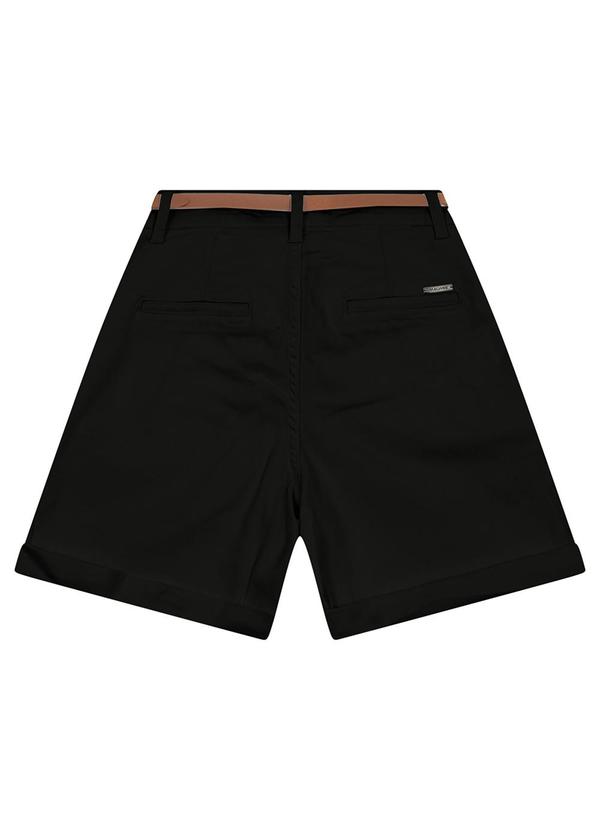 Malwee - Bermuda Feminina Alfaiataria em Sarja Preto 4