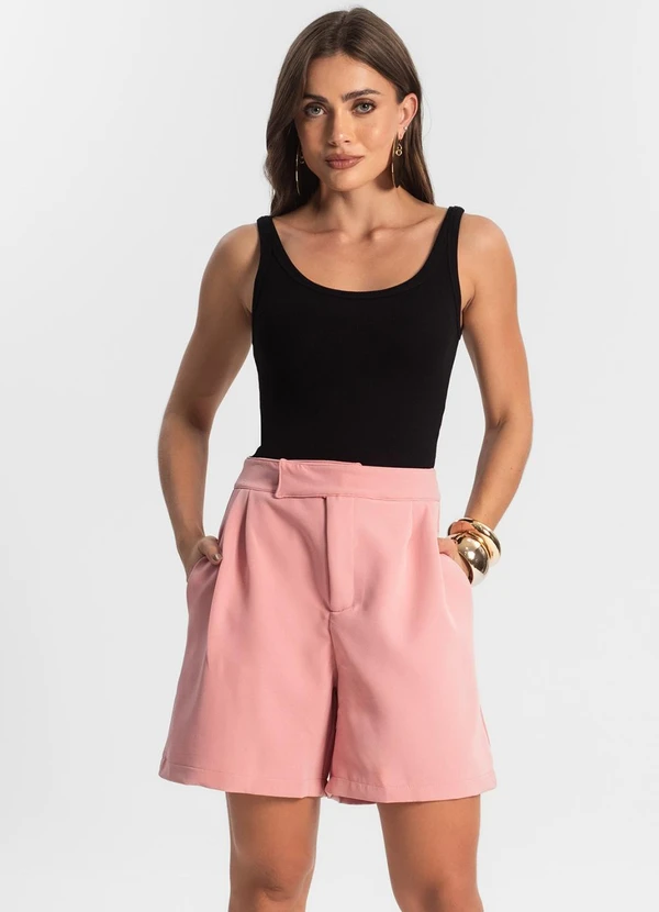 Endless - Bermuda Feminina Alfaiataria Rosa 5