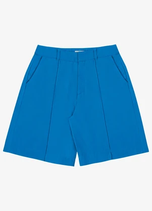 Endless - Bermuda Feminina Alfaiataria Viscose Azul - ENDLESS