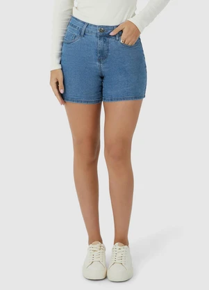 Malwee - Bermuda Feminina Comfort em Jeans Azul - MALWEE