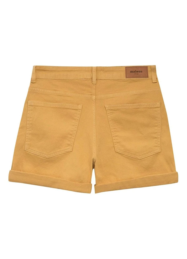 Malwee - Bermuda Feminina Comfort em Sarja Amarelo 2