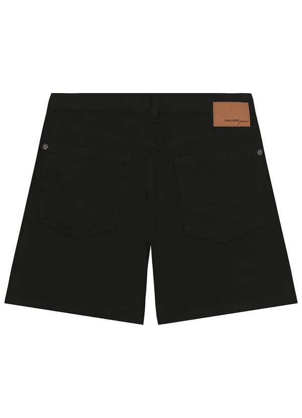 Malwee - Bermuda Feminina Comfort em Sarja Preto 5