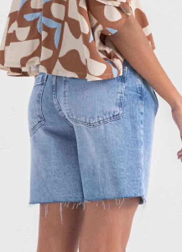 Essendi - Bermuda Feminina em Jeans Kripto Azul 2
