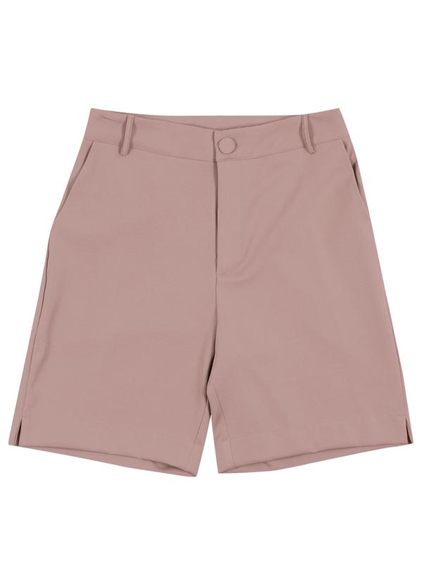 Cativa - Bermuda Feminina em Tecido Alfaiataria Rosa