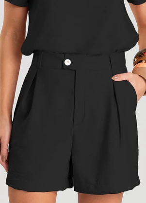 Dianna - Bermuda Feminina em Tecido Preto - DIANNA