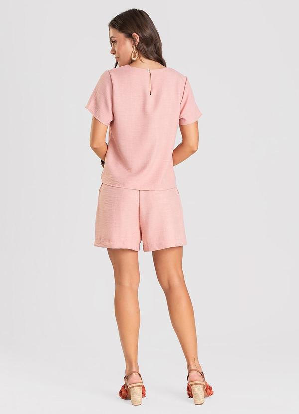 Dianna - Bermuda Feminina em Tecido Rosa 4