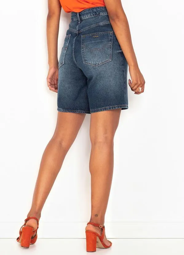 Forum - Bermuda Jeans Ciclista Azul 2