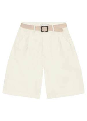 Malwee - Bermuda Jorts em Sarja Off White - MALWEE