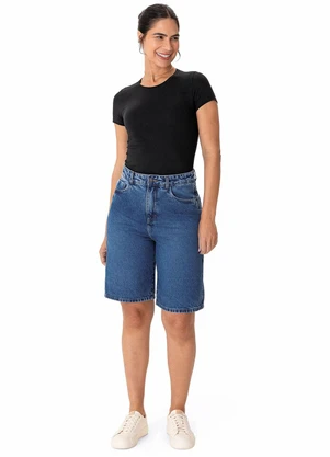 Malwee - Bermuda Jorts Jeans Cintura Alta Azul - MALWEE