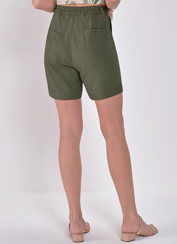 Principessa - Bermuda Linho Verde Elástico na Cintura Marcia 6