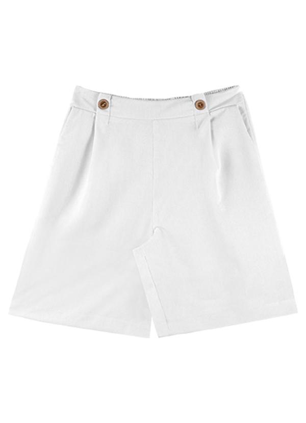 Rezzato - Bermuda Modern Minimalist Adulto Feminino Branco 3