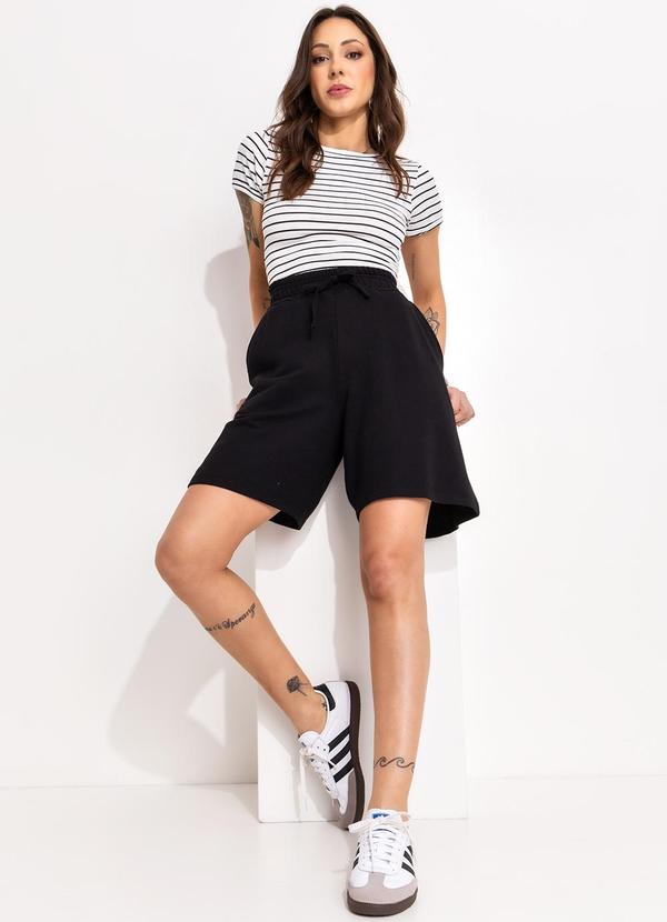 Bimini - Bermuda Preto em Moletom 5