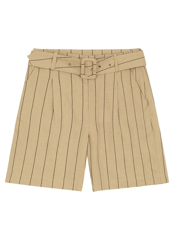 Malwee - Bermuda Risca de Giz Alfaiataria em Viscolinho Ar 3