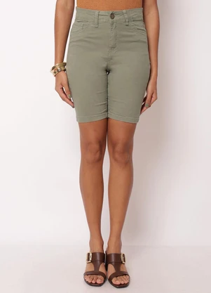Torra - Bermuda Sarja Feminina Reta Verde - TORRA