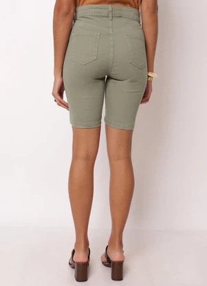 Torra - Bermuda Sarja Feminina Reta Verde - TORRA