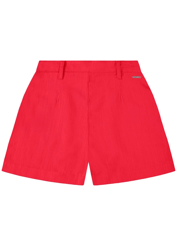 Enfim - Bermuda Vermelha Alfaiataria em Viscolinho 2