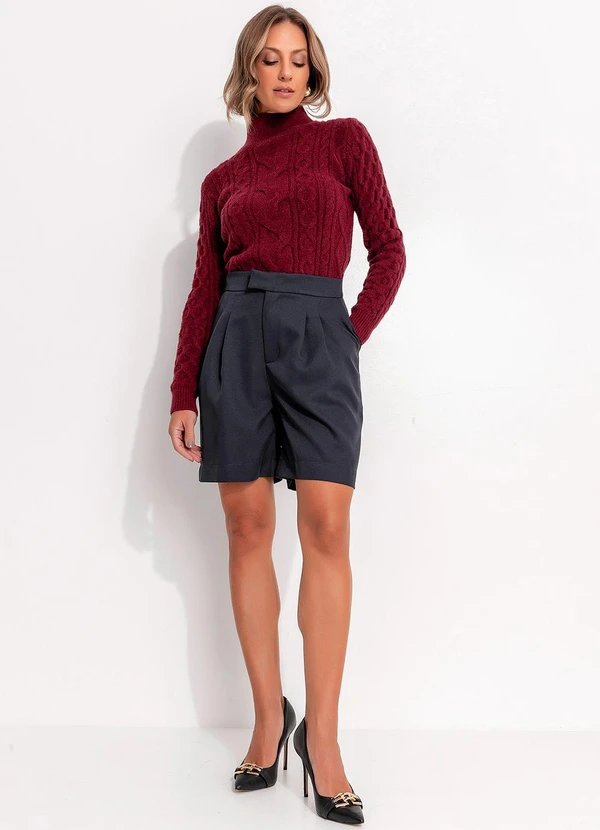 Quintess - Jorts Azul Marinho em Alfaiataria 5