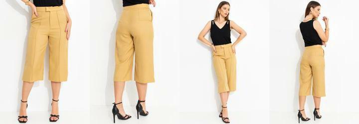 Jorts Caramelo em Alfaiataria