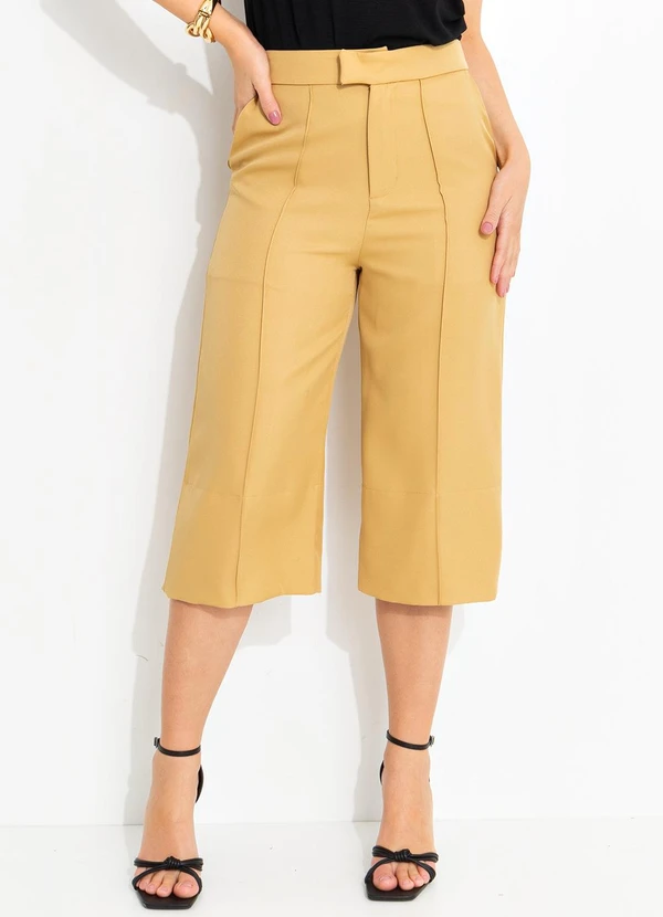 Quintess - Jorts Caramelo em Alfaiataria