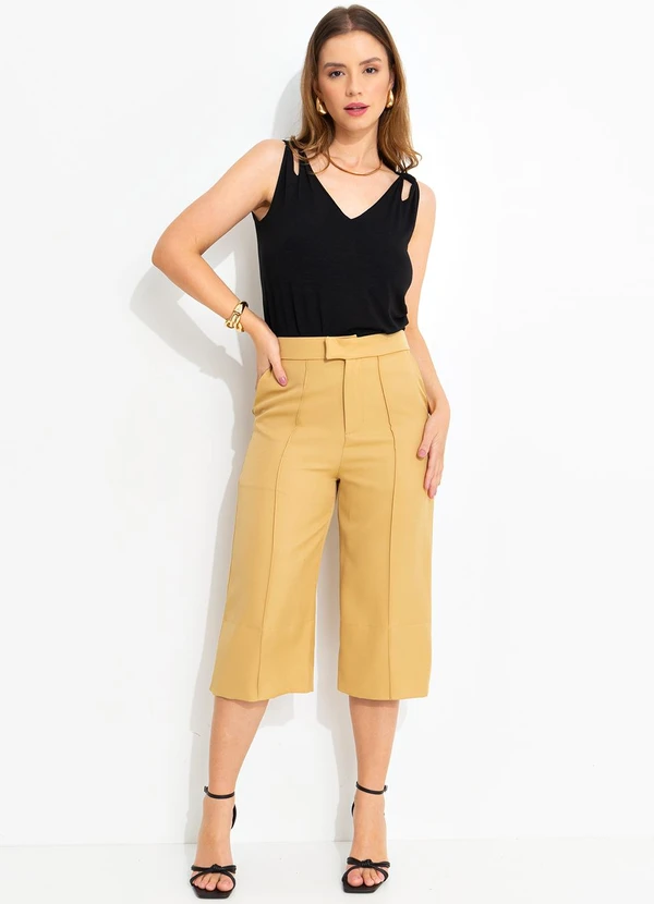 Quintess - Jorts Caramelo em Alfaiataria 3