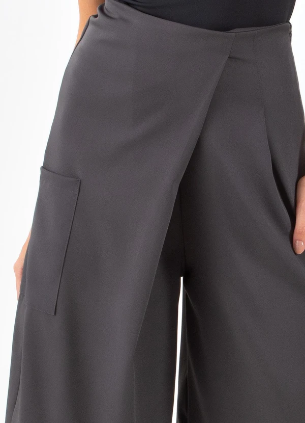 Quintess - Jorts Grafite em Alfaiataria com Bolsos 2