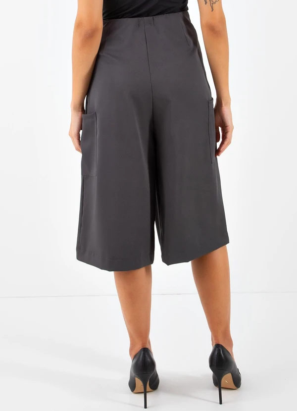 Quintess - Jorts Grafite em Alfaiataria com Bolsos 3