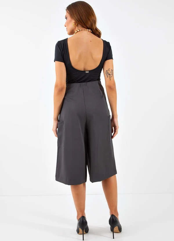 Quintess - Jorts Grafite em Alfaiataria com Bolsos 5