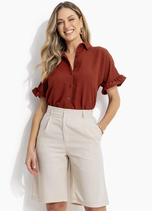 Quintess - Jorts Natural em Linho - QUINTESS