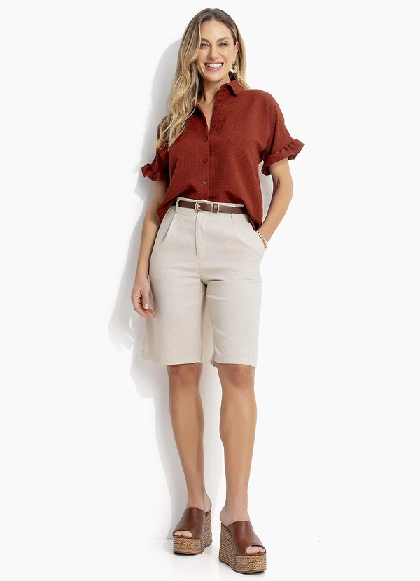 Quintess - Jorts Natural em Linho 3