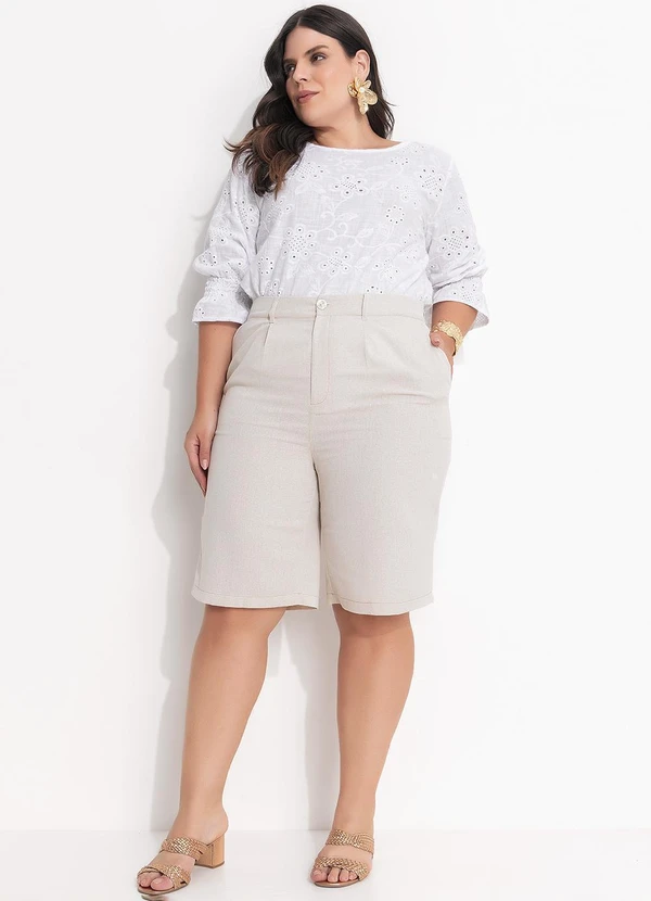 Quintess - Jorts Natural em Linho 9