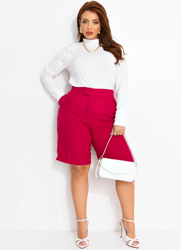 Quintess - Jorts Pink em Crepe Plano 12