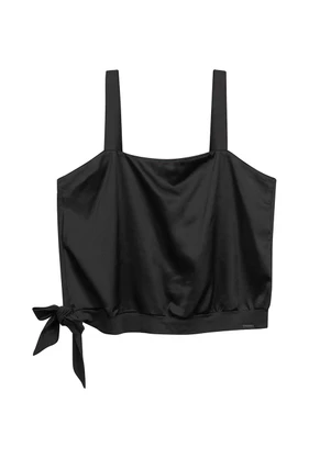 Marialícia - Regata Feminina com Amarracão Preto - MARIALÍCIA