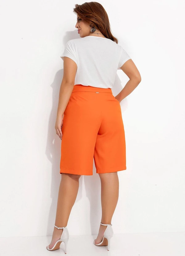 Quintess - Short Laranja em Alfaiataria Bi Stretch 15