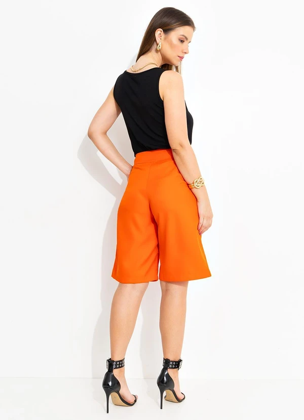 Quintess - Short Laranja em Alfaiataria Bi Stretch 7