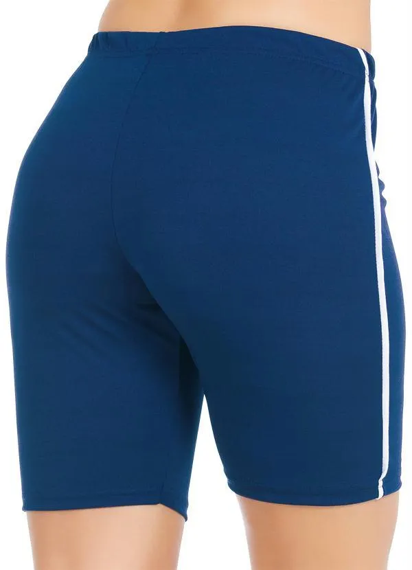 Moda Pop - Bermuda em Helanca Azul Marinho 2