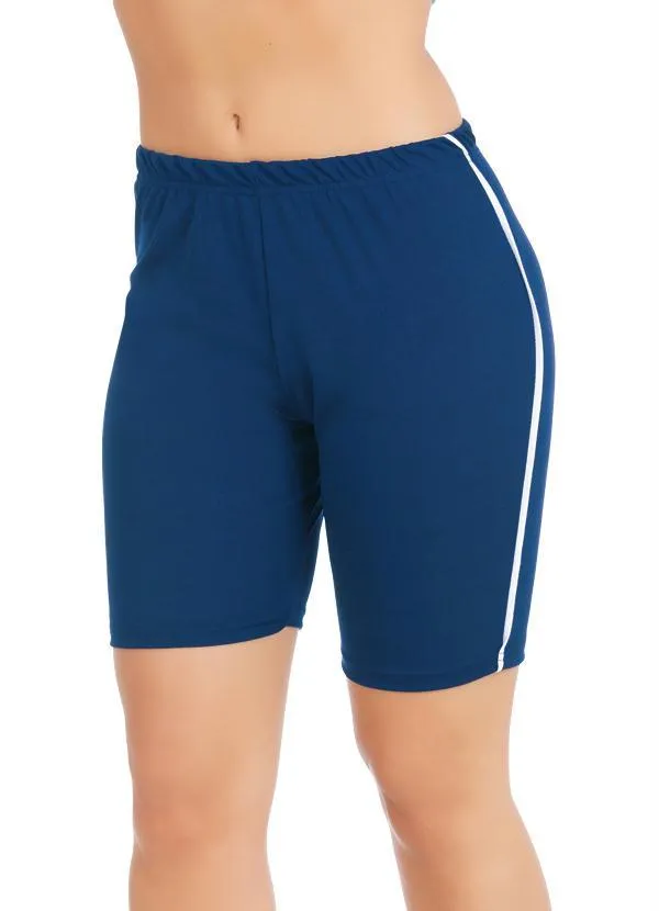 Moda Pop - Bermuda em Helanca Azul Marinho 3