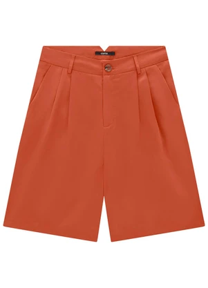 Enfim - Bermuda Terracota Alfaiataria em Liocel - ENFIM