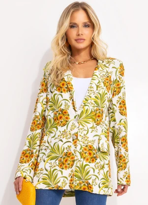 Farm - Blazer Abacaflor Off White - FARM