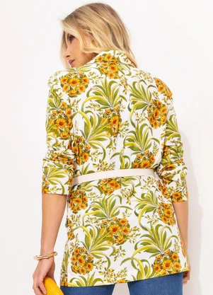 Farm - Blazer Abacaflor Off White - FARM