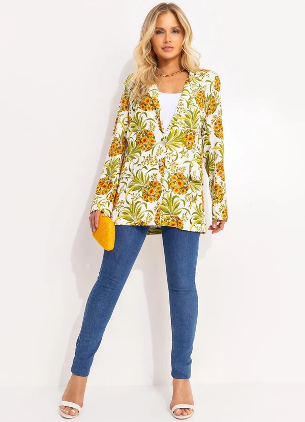 Farm - Blazer Abacaflor Off White 3