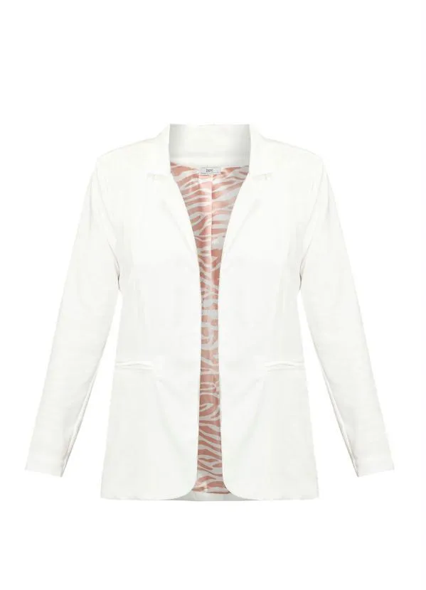bonprix - Blazer Alfaiataria Alongado Off White 9