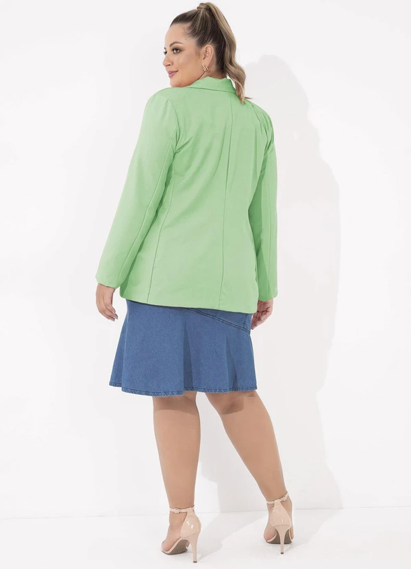 bonprix - Blazer Alfaiataria Alongado Verde Água 7