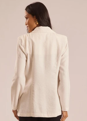 Doce Trama - Blazer Alfaiataria com Botões Frontais Branco - DOCE TRAMA