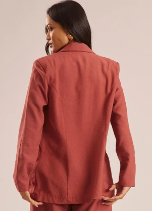 Doce Trama - Blazer Alfaiataria com Botões Frontais Vermelho - DOCE TRAMA