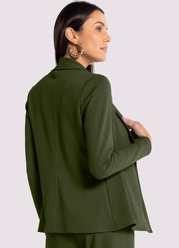 Lunender - Blazer Alfaiataria em Malha com Bolso Verde 2